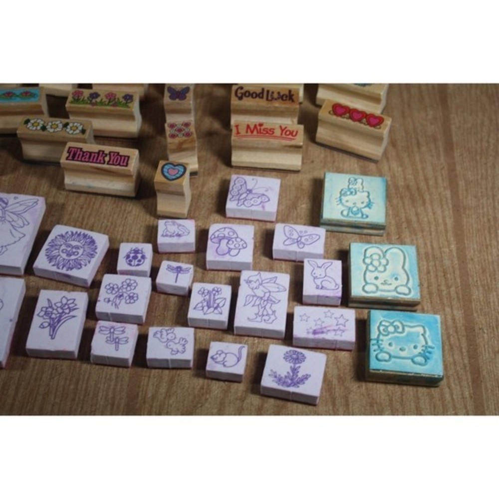 Huge Lot Of Various Stamps Happy Birthday, Thank You, Fairies,‎ Shapes, Flowers - Picture 2 of 6